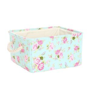 Foldable Storage Baskets with Handles Storage Bins Clothes Organizers Floral